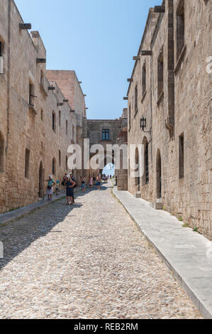 Rhodes, Greece. May 30, 2018. The Street of the Knights. Old Town, Island of Rhodes, Greece, Europe. Stock Photo