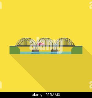 shore,sea,assembled,columns,autobahn,metal,long,railroad,rail,train,bridgework,bridge,architecture,landmark,structure,crossing,sight,connection,design,construct,side,set,vector,icon,illustration,isolated,collection,element,graphic,sign,flat,shadow, Vector Vectors , Stock Vector