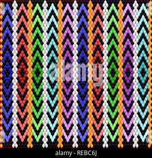 Pattern on Bedouin fabric Sadu. Colorful, bright, eye-catching, holding a look, inspiring. Stock Vector