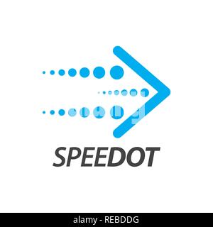Speed dot arrow logo concept design. Symbol graphic template element vector Stock Vector