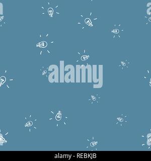Doodle pattern with black seamless pattern on light background. Light lamp icon vector. Light lamp sign icon. Seamless background. Seamless pattern Stock Vector