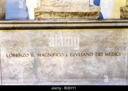 Florence. Italy. Tomb Of Lorenzo The Magnificent And His Brother ...