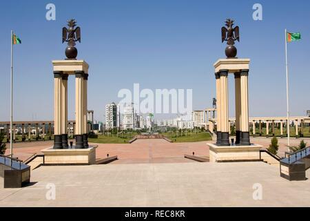 Ashgabat, view from the National Museum over the new residential buildings, Turkmenistan Stock Photo