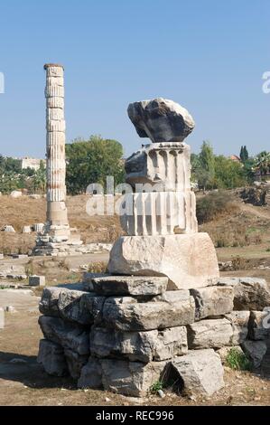 Temple of Artemis, Ephesus, Turkey Stock Photo
