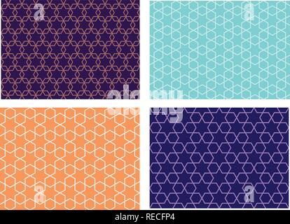 Set of Seamless Islamic pattern, vector art design Stock Vector