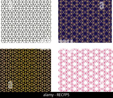 Set of Seamless Islamic pattern, vector art design Stock Vector