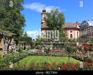 Castle Church of St. Marien on Mainau Island, Lake Constance, Konstanz district, Baden-Wuerttemberg, Europe Stock Photo