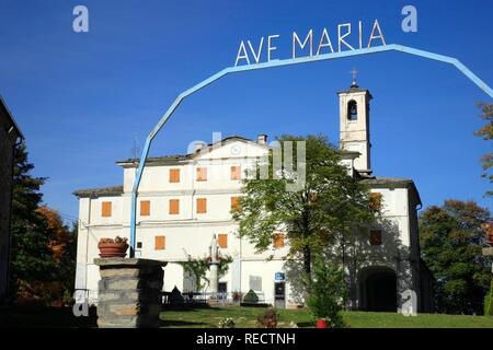 Santuario di Valmala, Madonna della Misericordia, Cuneo Province, Piedmont, Italy, Europe Stock Photo