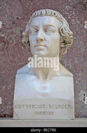 Bust of Gottfried August Buerger, German poet Stock Photo