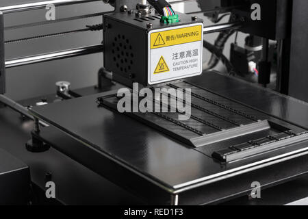 3D printer close-up during printing Stock Photo