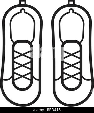Golf Shoes Icon in Line Art Stock Vector