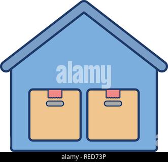 Storage Warehouse Vector Icon Sign Icon Vector Illustration For Personal And Commercial Use... Clean Look Trendy Icon... Stock Vector