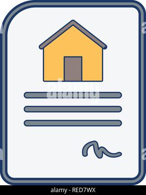 House Contract Vector Icon Sign Icon Vector Illustration For Personal And Commercial Use... Clean Look Trendy Icon... Stock Vector