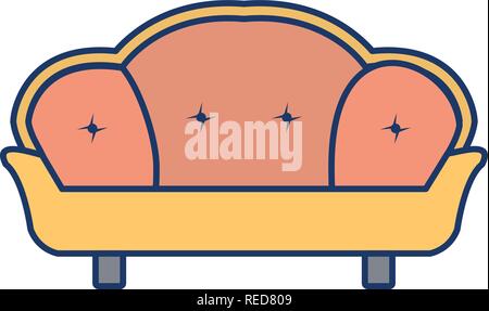Sofa Vector Icon Sign Icon Vector Illustration For Personal And Commercial Use... Clean Look Trendy Icon... Stock Vector