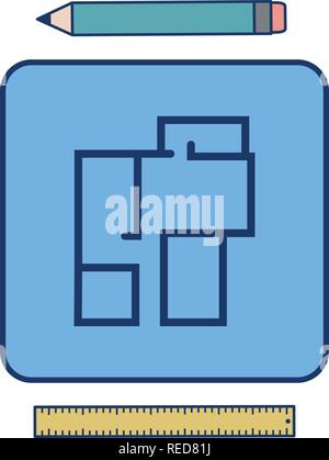 Real Estate Blueprint Vector Icon Sign Icon Vector Illustration For Personal And Commercial Use... Clean Look Trendy Icon... Stock Vector