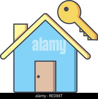House Key Vector Icon Sign Icon Vector Illustration For Personal And Commercial Use... Clean Look Trendy Icon... Stock Vector