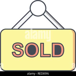 Sold Vector Icon Sign Icon Vector Illustration For Personal And Commercial Use... Clean Look Trendy Icon... Stock Vector