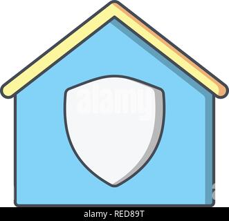 Protected House Vector Icon Sign Icon Vector Illustration For Personal And Commercial Use... Clean Look Trendy Icon... Stock Vector