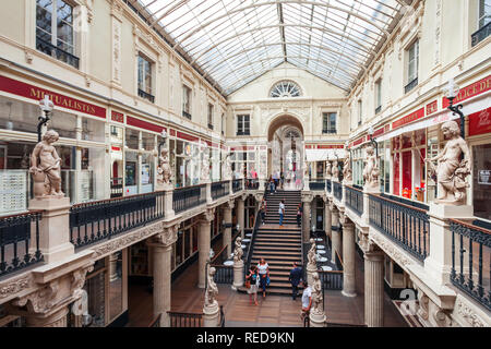 NANTES, FRANCE - SEPTEMBER 16, 2018: Passage Pommeraye is a shopping mall in the centre of Nantes city in France Stock Photo