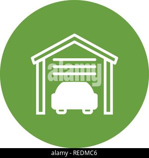 Garage Vector Icon Sign Icon Vector Illustration For Personal And Commercial Use... Clean Look Trendy Icon... Stock Vector