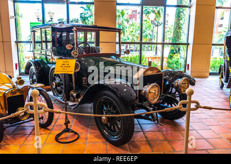FONTVIEILLE, MONACO - JUN 2017: green NAPIER in Monaco Top Cars Collection Museum. Stock Photo