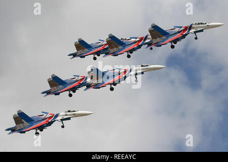 Russian Air Force during its display Stock Photo