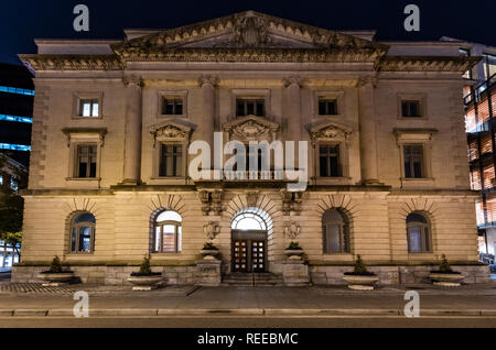 The Slover Library in Norfolk Virginia at Night Stock Photo