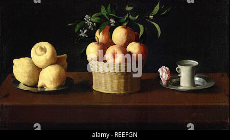 Still Life with Lemons, Oranges and a Rose by Francisco de Zurbarán