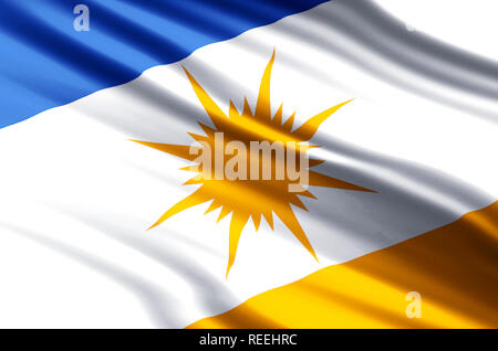 Tocantins waving and closeup flag illustration. Perfect for background or texture purposes. Stock Photo