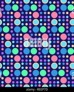 Seamless repeating background of multicolored circles Stock Vector