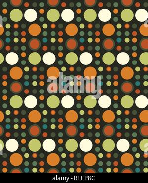 Seamless repeating background of multicolored circles Stock Vector
