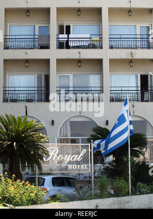 The Royal Boutique Hotel, Kanoni, Corfu, Greece Stock Photo