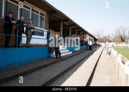 General view of Margate FC Football Ground, Hartsdown Park, Margate, Kent, pictured on 21st April 1996 Stock Photo