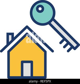 House Key Vector Icon Sign Icon Vector Illustration For Personal And Commercial Use... Clean Look Trendy Icon... Stock Vector