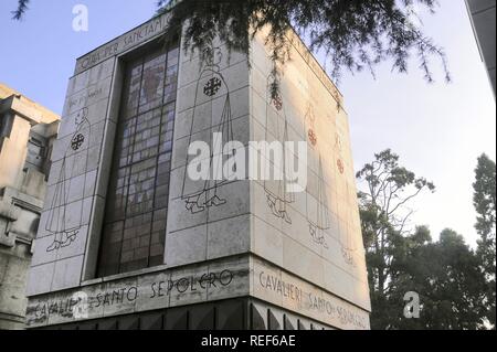 Milan (Italy), Cimitero Monumentale (monumental cemetery), chapel Knights of the Holy Sepulchre Stock Photo