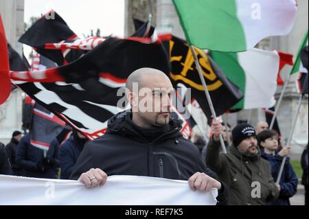 Milan Italy Meeting Of Far Right Political Group Forza Nuova Stock Photo Alamy