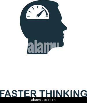 Faster Thinking icon. Premium style design from personality icon collection. Pixel perfect Faster Thinking icon for web design, apps, software, print usage Stock Vector