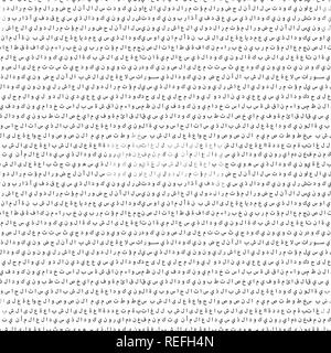 Abstract Background of Pattern Composed from Arabic Letters with Farsi typeface - Vector Illustration Stock Vector