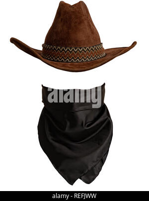 Hat and bandanna Stock Photo