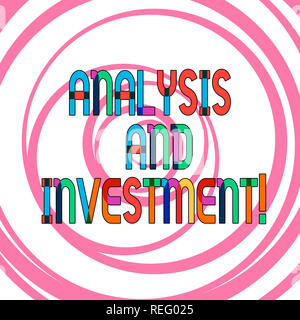 Conceptual hand writing showing Analysis And Investment. Business photo showcasing Engaging to a modern search engine solutions Multiple Layers of Cir Stock Photo