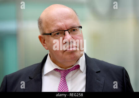 Munich, Deutschland. 21st Jan, 2019. Federal Minister of Economics Peter Altmaier visits Siemens headquarters on January 21, 2019., Single image, single motif, portrait, portrait, portrait. | usage worldwide Credit: dpa/Alamy Live News Stock Photo