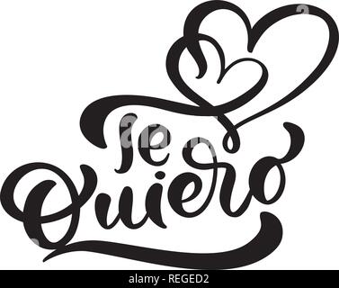 Te Amo Spanish I Love You Valentine Calligraphy