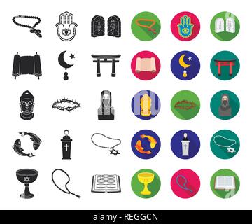 Abuso bruscamente manipular A cup of wine, Islamic beads, ten commandments, tanakh. Religion set  collection icons in cartoon,flat,monochrome style vector symbol stock  illustratio Stock Vector Image & Art - Alamy