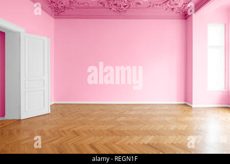 xx colored walls in new painted room after renovation Stock Photo
