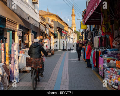 Open-air market on Arasta Street leading to Selimiye Mosque in North Nicosia (Lefkosa), Turkish Republic of Northern Cyprus. Stock Photo