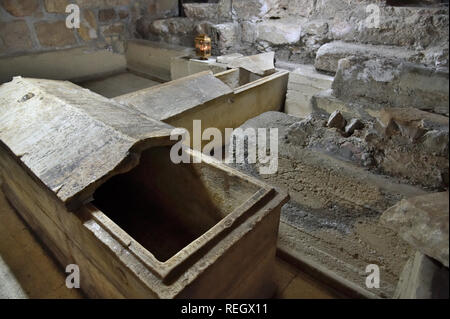 Sarcophagus, tomb of St. Lazarus, in the Church of St. Lazarus, Agios ...