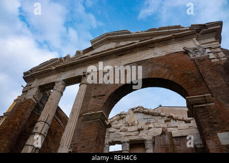 Europe Italy Rome Roman ruins Portico of Octavia in the Jewish Ghetto Stock Photo