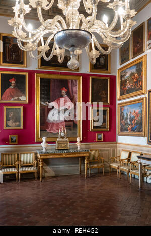 Italy Rome Galleria Spada Gallery Palazzo interior of room with art Stock Photo