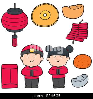 vector set of chinese new year Stock Vector