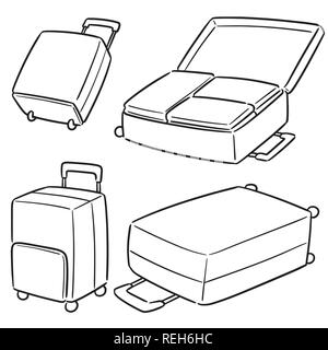 vector set of suitcase Stock Vector
